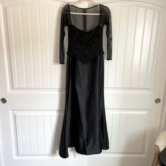 Tadashi Shoji vintage corset black gown size medium - Picture 1 of 11